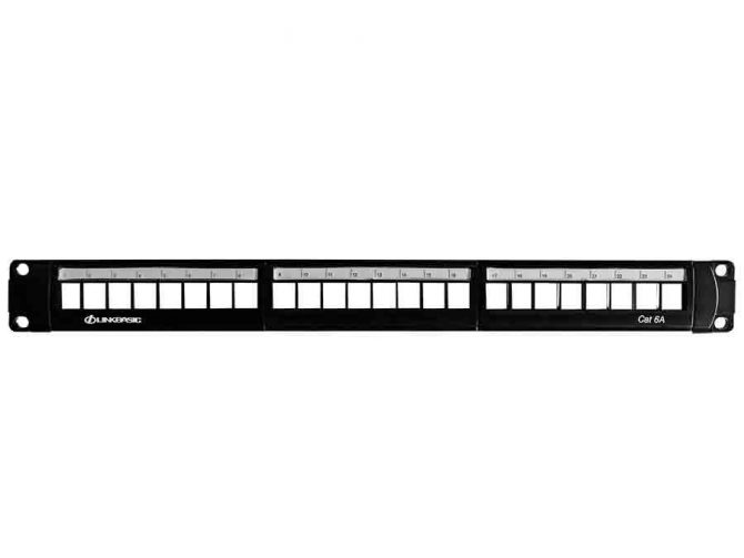 24 Port Patch Panel Cat6a Rack mount Shielded